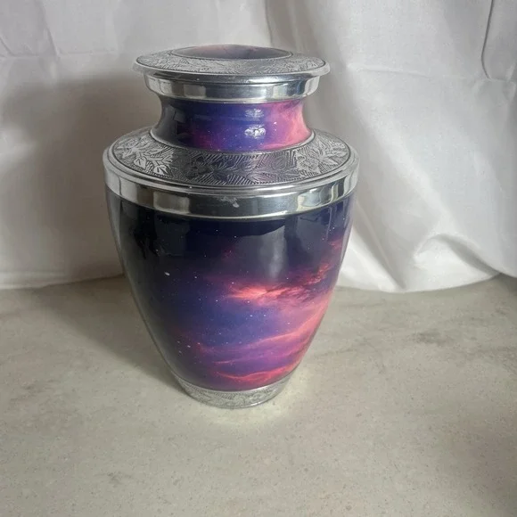 Cosmic Sky Adult Urn Blue/pink/purple